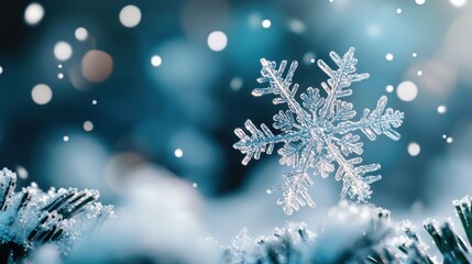 Snowflakes swirling gracefully in the wind during a winter storm, flowing into the air with a delicate, mesmerizing dance. 