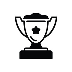 Black solid icon for trophy