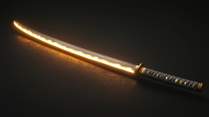 Glowing Katana Sword.