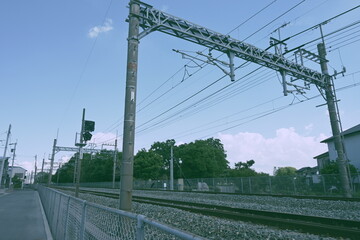 線路沿いの風景