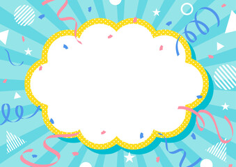 Pop and colorful speech bubble background material
