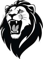 lion head vector and illustration