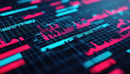 Artificial intelligence circuits overlaying a traditional stock market floor, AI in traditional finance, robotic takeover of manual trading