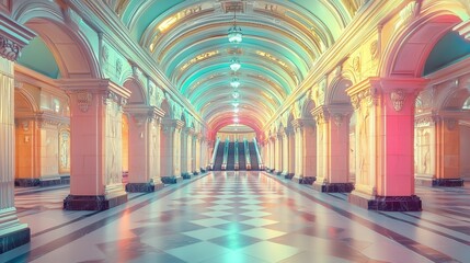 Obraz premium Grand Hallway Architecture.