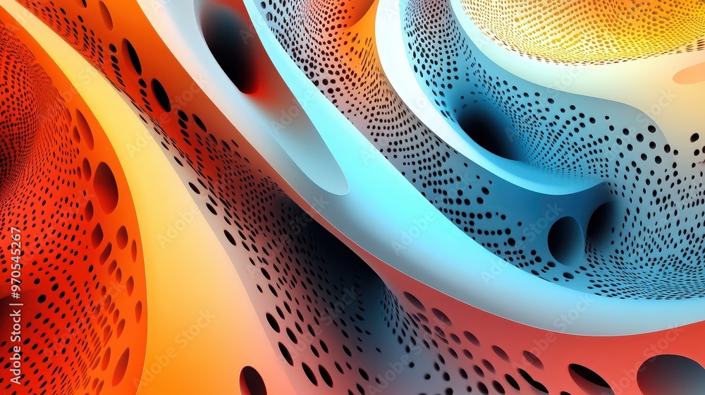 Poster dynamic fractals: create an abstract background featuring dynamic fractal patterns, with repeating g