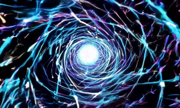 light spark tunnel of time machine special effect