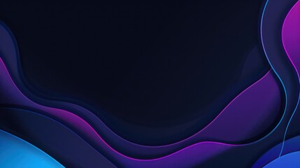 A smooth, abstract background with flowing lines in blue and purple tones on a dark surface.