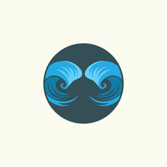 wave logo vector