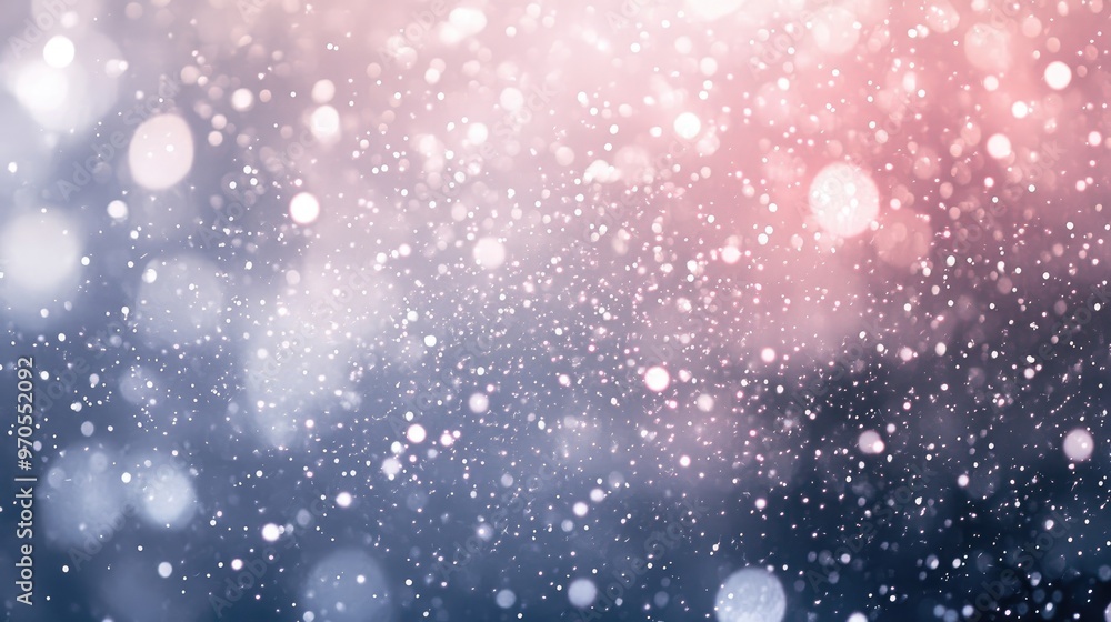 Poster delicate tiny stars sparkling against a soft pastel-grey background, creating a dynamic and dreamy c