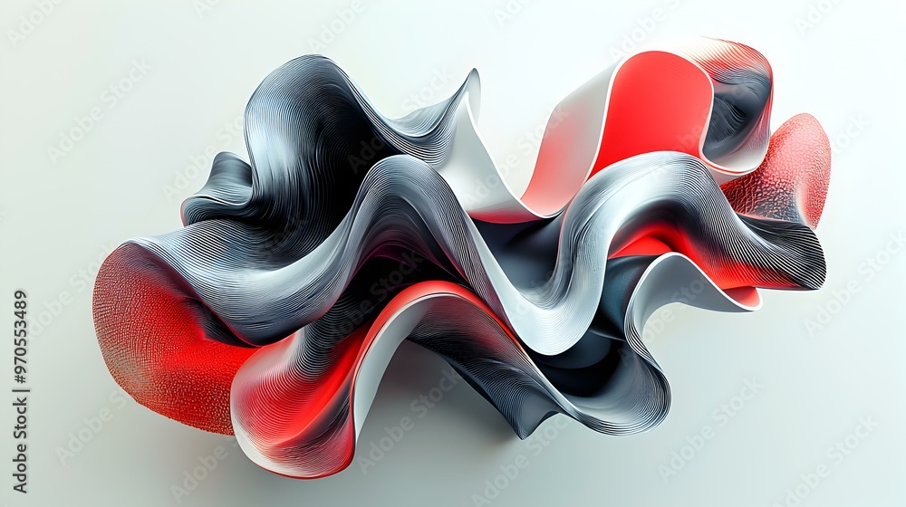 Poster dynamic 3d typography, a vibrant design featuring bold letters filled with intricate patterns and te