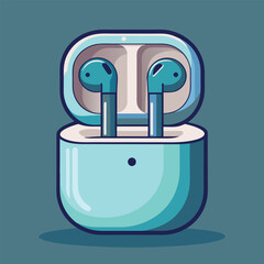 Adobe Illustrator Artwork Ear buds 2d illustration