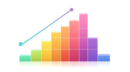 Fototapeta premium Inflationary Trends Analysis, a detailed graph illustrating the fluctuations and patterns of inflation over time, highlighting economic impacts and forecasts.
