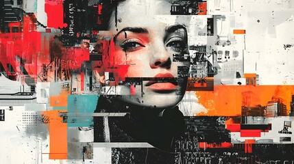 Urban Fusion, a vibrant blend of street art and contemporary design, showcasing bold colors, dynamic shapes, and cultural expressions in a modern collage.