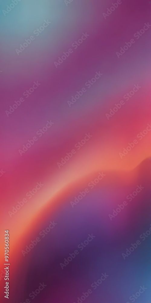 Aufkleber The image is a blurred, abstract representation of a sunset, with a gradient of colors transitioning from deep purple to bright orange, and then to a lighter shade of blue.