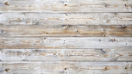 Naklejka premium Rustic whitewashed wood planks with a weathered texture, perfect for a farmhouse or coastal theme