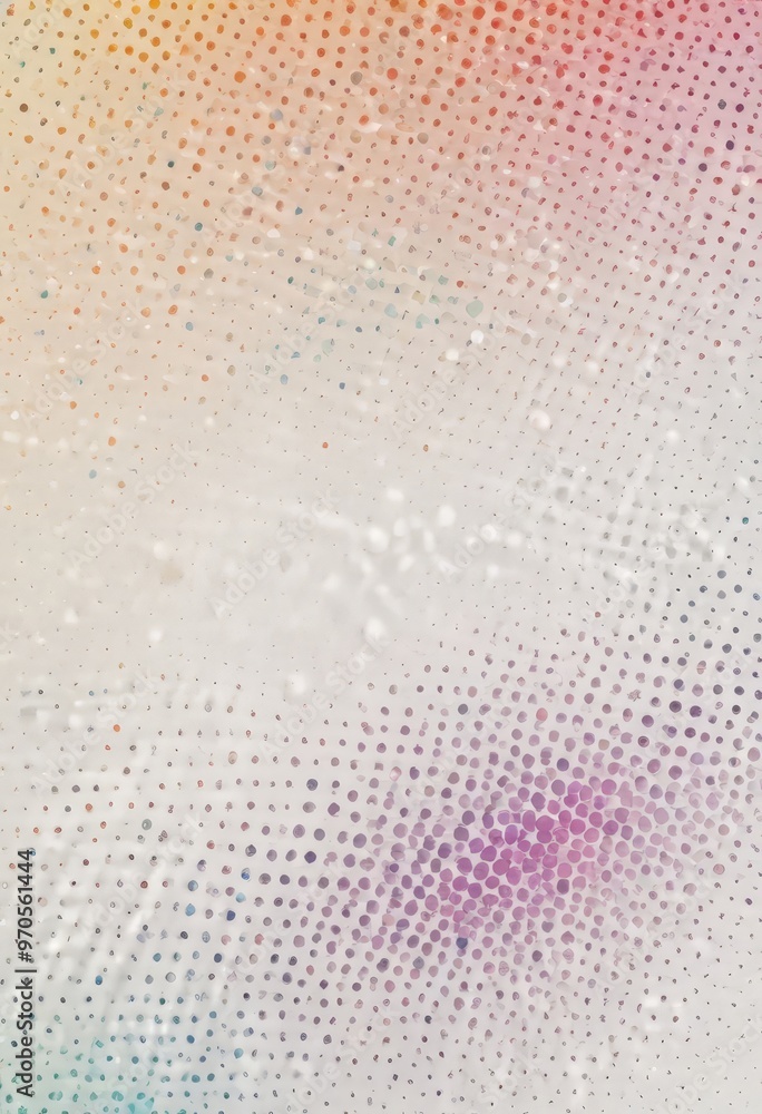 Poster a vibrant abstract pattern composed of numerous small dots in various colors, creating a dynamic and