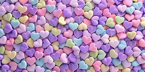 Multicolored heart background with pale violet love hearts perfect for Valentine wallpaper