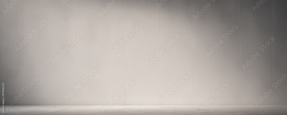 Poster a plain, gray wall with a single, horizontal line running across it.