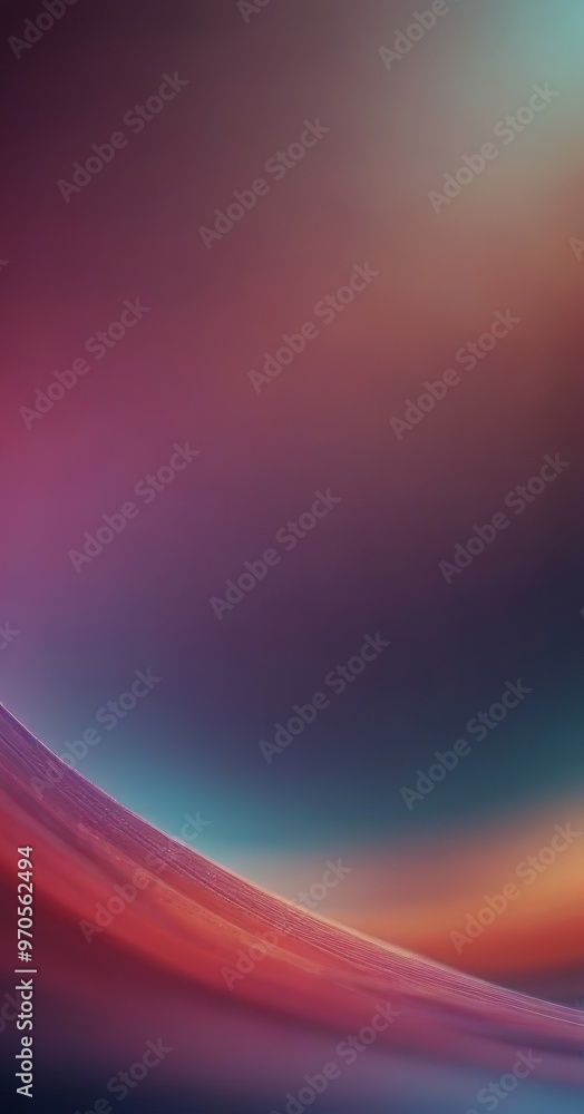 Aufkleber a gradient background transitioning from a deep purple at the top to a lighter shade at the bottom, with a subtle gradient of orange and pink hues in the middle.