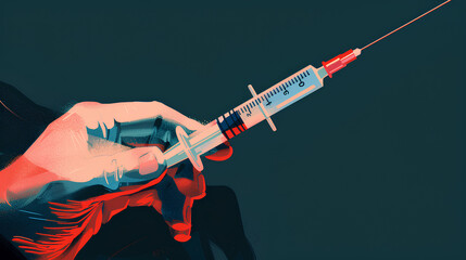 animation of a doctor's hand holding a syringe