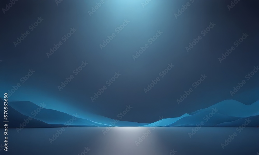 Aufkleber the image presents a serene landscape with a calm body of water in the foreground, surrounded by mou