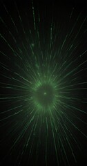 Fototapeta premium a vibrant green burst of light radiating outwards from a central point, creating a striking visual effect.
