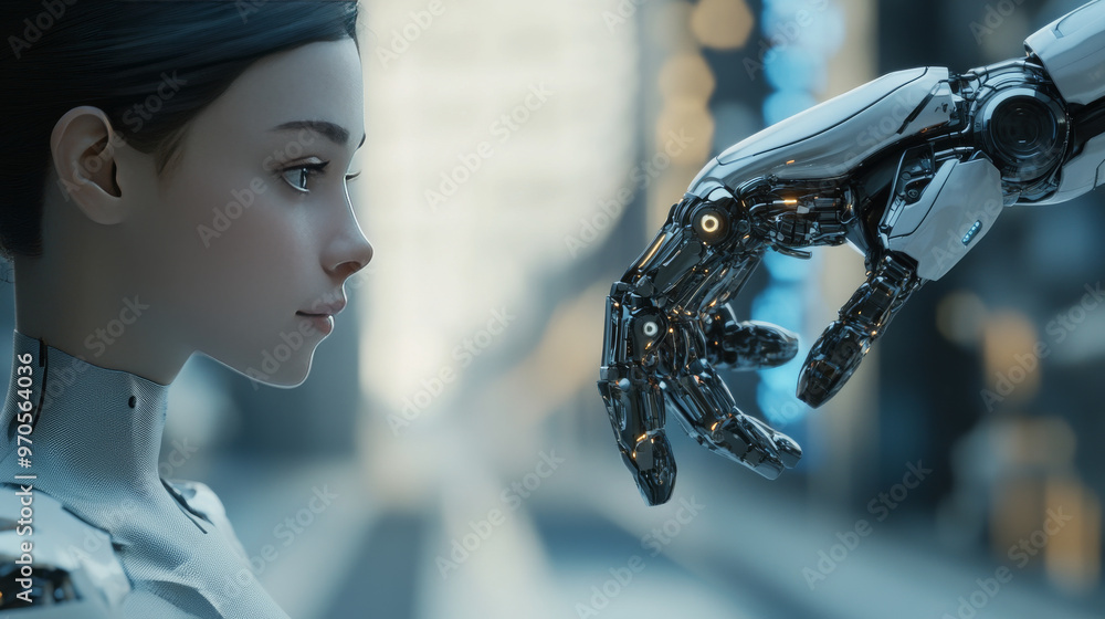 Aufkleber industry 4.0 uses artificial intelligence to automate product manufacturing in smart factories. ai h