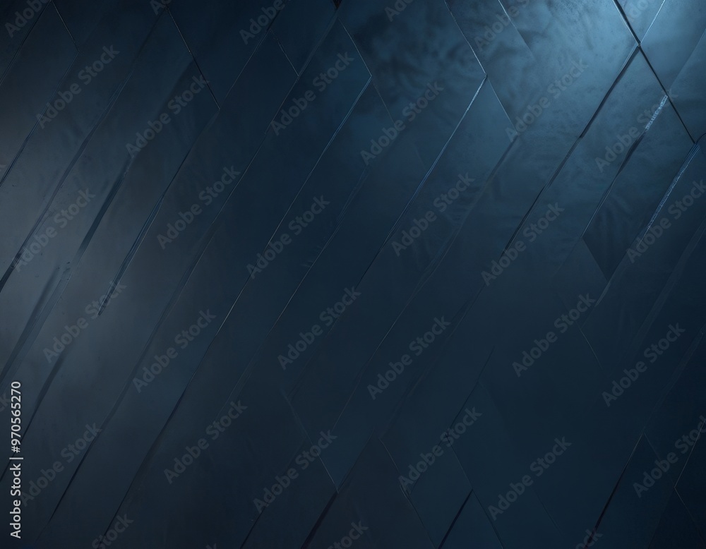 Poster a dark blue, diagonal pattern of rectangular shapes, creating a sense of depth and movement.