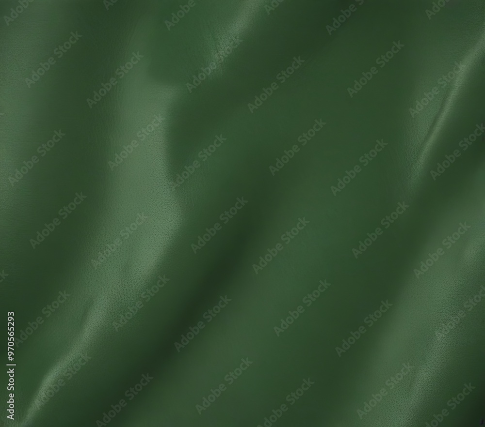 Poster A close-up view of a dark green fabric, with a subtle texture and a slight curl to the edges, creating a sense of depth and movement.