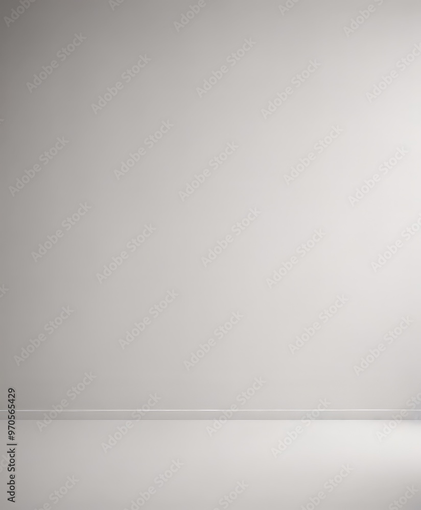 Poster A simple, minimalist image of a white wall with a horizontal line running across it, creating a sense of balance and tranquility.