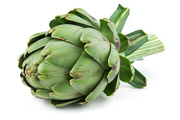 Obraz premium A fresh Artichoke isolated on white