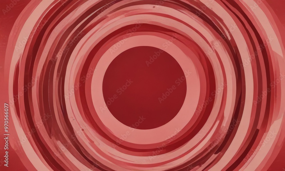 Fototapete a circular pattern with concentric circles of varying shades of red, creating a visually striking an