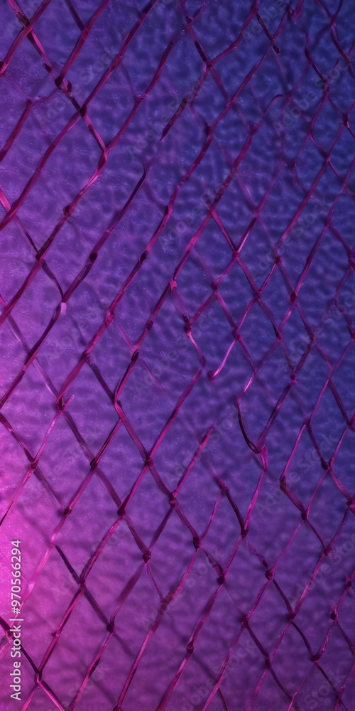 Poster A close-up view of a wire mesh pattern with a purple gradient background.