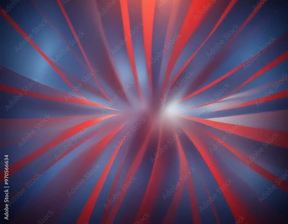 Fototapete a vibrant abstract background with red and blue rays radiating outwards from a central point, creating a dynamic and visually striking effect.