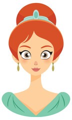 Elegant Princess Portrait Illustration