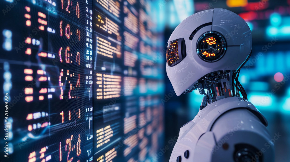 Aufkleber robots can now trade stocks using artificial intelligence.they analyze financial charts and data to 