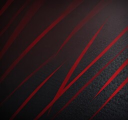 a striking abstract pattern of diagonal red lines intersecting a dark background, creating a sense of depth and movement.