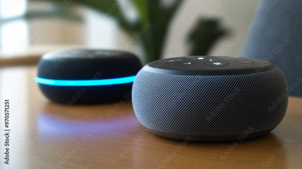Poster smart speakers listen to your voice commands and can turn on lights,tvs, and other smart home device