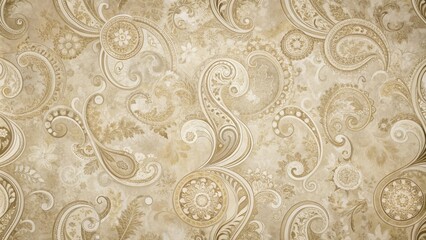 Muted earthy colors and faded paisley patterns creating a glow backdrop for wallpaper