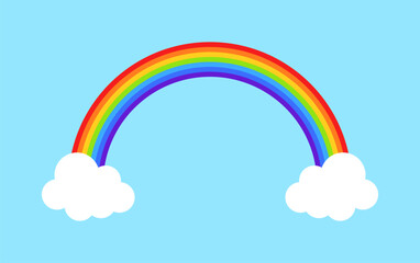 Rainbow icon. Flat style. Vector icon.