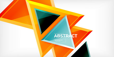 Triangle glass shapes geometric abstract background. Vector Illustration For Wallpaper, Banner, Background, Card, Book Illustration, landing page