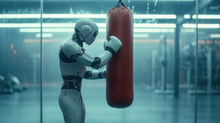 High-Tech Gym Warrior: The Robotic Boxer