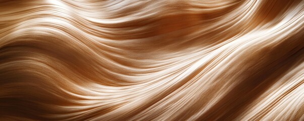 Wavy blonde hair texture, close-up view