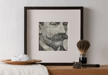 Interior Black Photo Frame Mockup