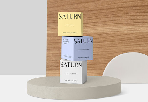 Product Packaging Stack Of Boxes Mockup