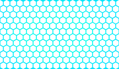 Hexagon transparent light blue background