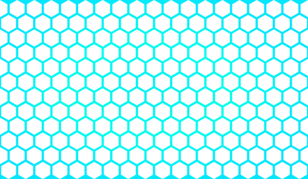 Hexagon transparent light blue background