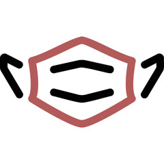 Simple vector icon medical mask