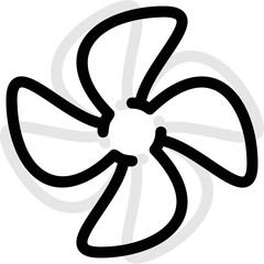 Simple vector icon propeller © dima040293