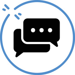 Simple vector icon chat, dialog